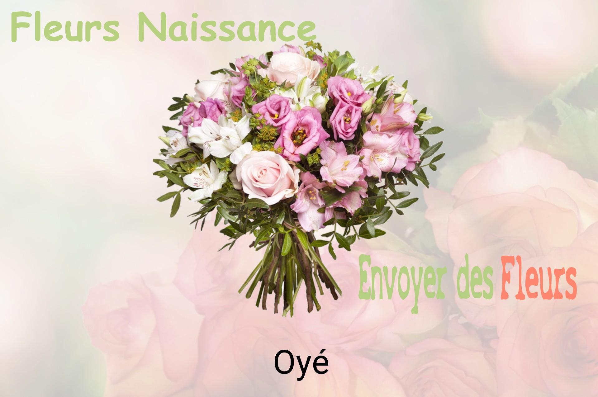 Bouquet de fleurs de naissance livré à Oyé